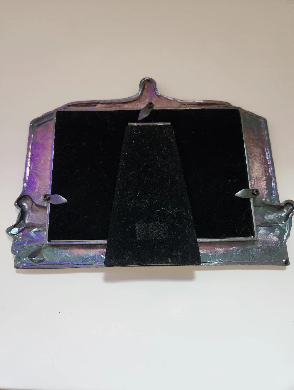 Vintage Carousel Horse Picture Frame Silver Tone Nursery Decor 3.5x5